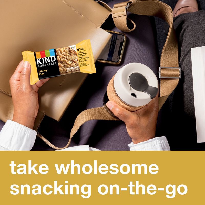 slide 8 of 8, Kind Breakfast Honey Oat Breakfast Bars - 10.58oz/6ct, 10.58 oz, 6 ct