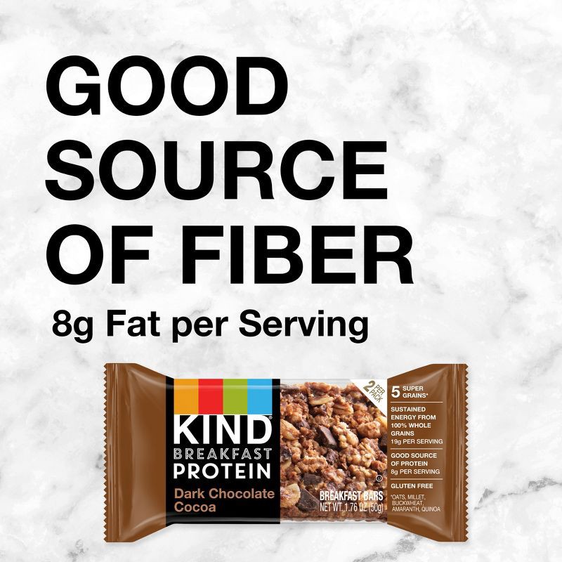 slide 5 of 7, Kind Breakfast Dark Chocolate Protein Bars - 10.58oz/12ct, 10.58 oz, 12 ct