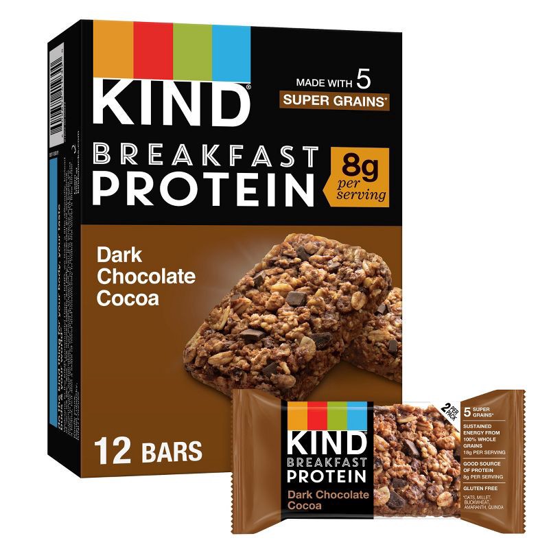 slide 1 of 7, Kind Breakfast Dark Chocolate Protein Bars - 10.58oz, 10.58 oz