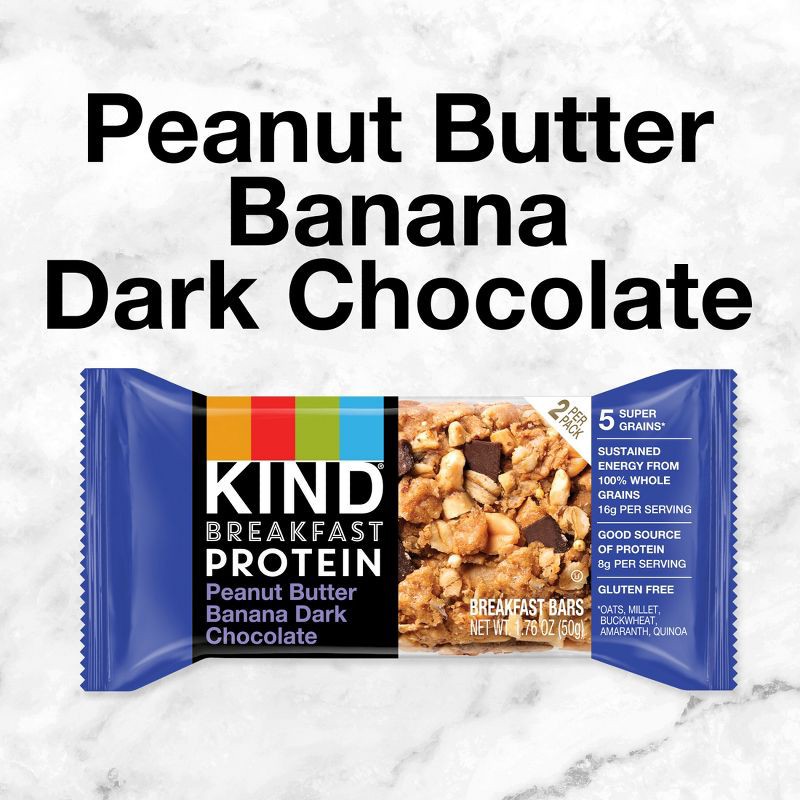 slide 4 of 8, Kind Breakfast Peanut Butter Banana Bars - 10.56oz, 10.56 oz