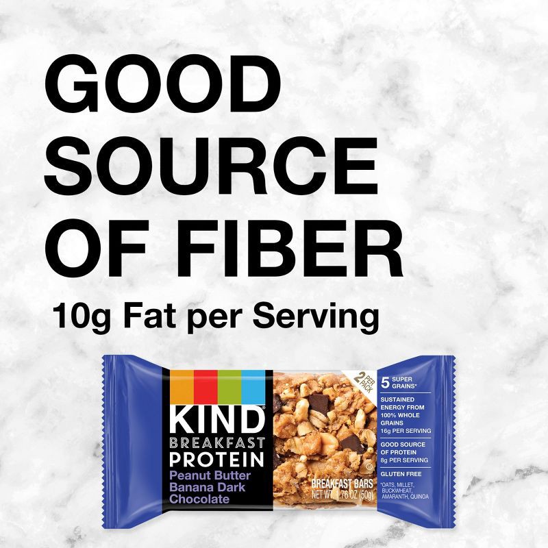 slide 7 of 8, Kind Breakfast Peanut Butter Banana Bars - 10.56oz/12ct, 10.56 oz, 12 ct