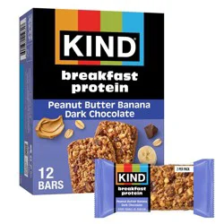 Kind Breakfast Peanut Butter Banana Bars - 8g Protein - 10.56oz/12ct