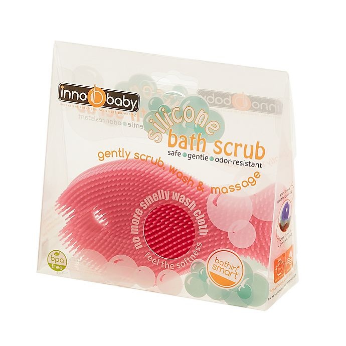 slide 2 of 5, Innobaby Fish Bath Scrub - Pink, 1 ct