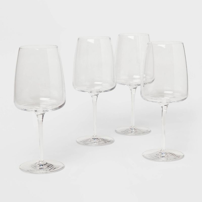 slide 1 of 3, 4pk Simsbury White Wine Glasses - Threshold™: Clear Glass Cups, Dishwasher-Safe, BPA & Lead-Free, 15.75oz Capacity, 4 ct, 15.75 oz