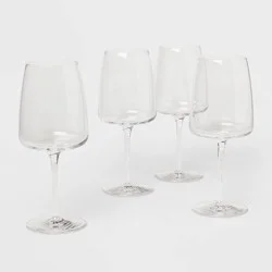 4pk Simsbury White Wine Glasses - Threshold™: Clear Glass Cups, Dishwasher-Safe, BPA & Lead-Free, 15.75oz Capacity