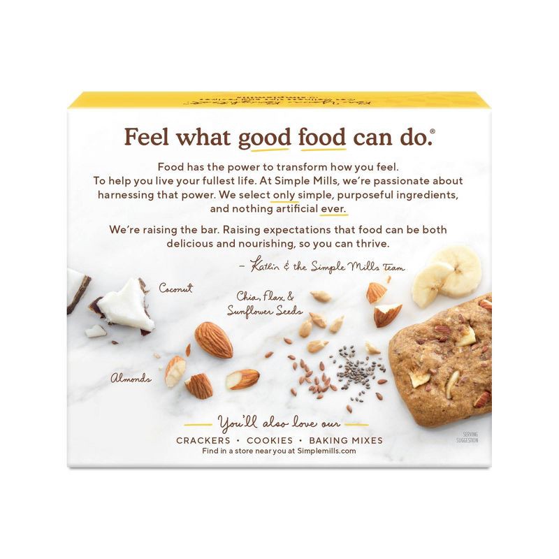 slide 3 of 4, Simple Mills Gluten Free Nutty Banana Bread Soft-Baked Almond Flour Bars - 5ct, 5 ct