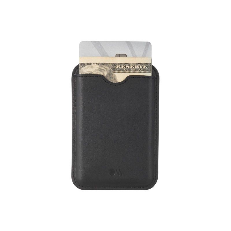 slide 1 of 7, Case-Mate Card Holder with MagSafe - Black: Solid Cell Phone Wallet Accessory, 1 ct