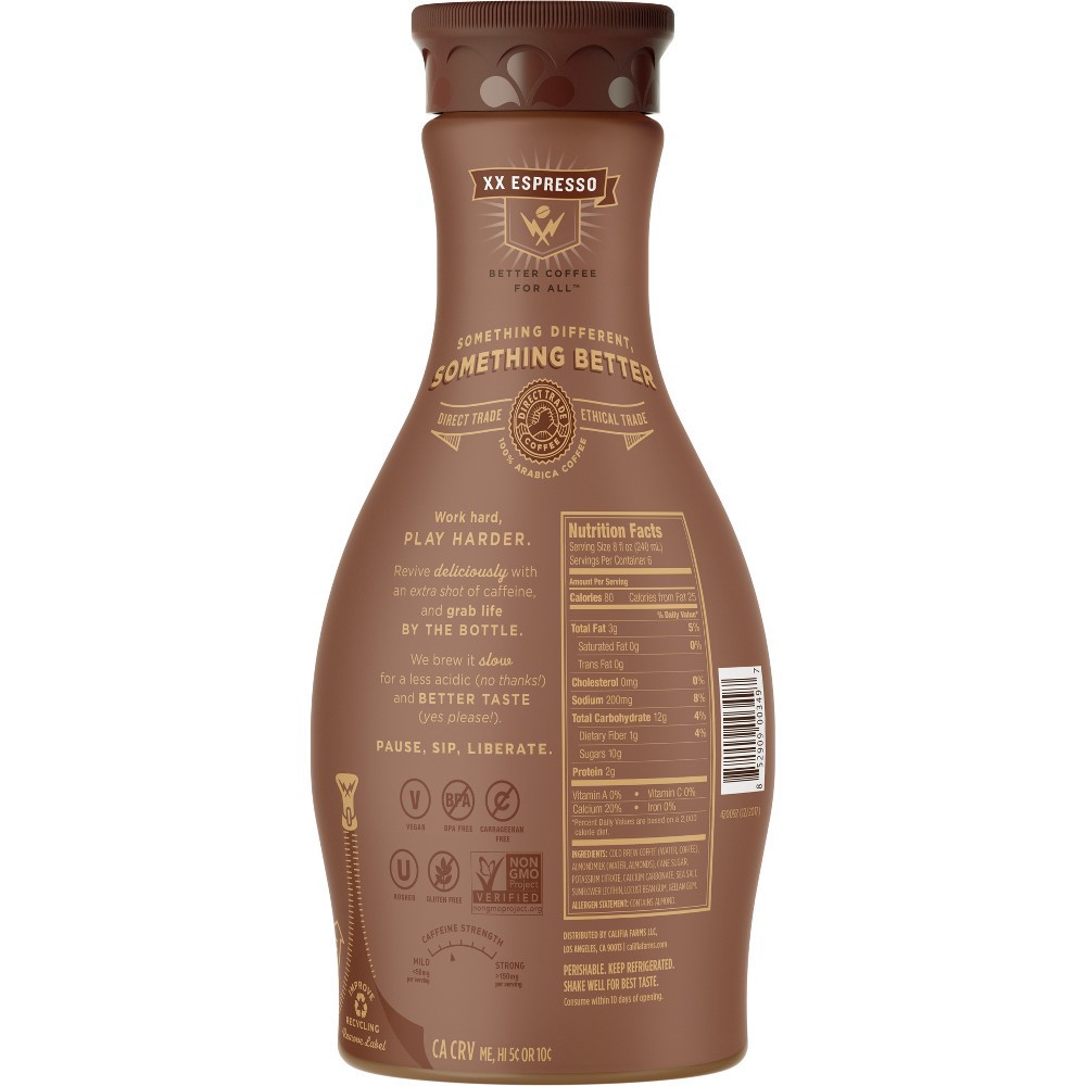 Califia Farms Double Espresso Cold Brew with Almond Milk 48 oz Shipt