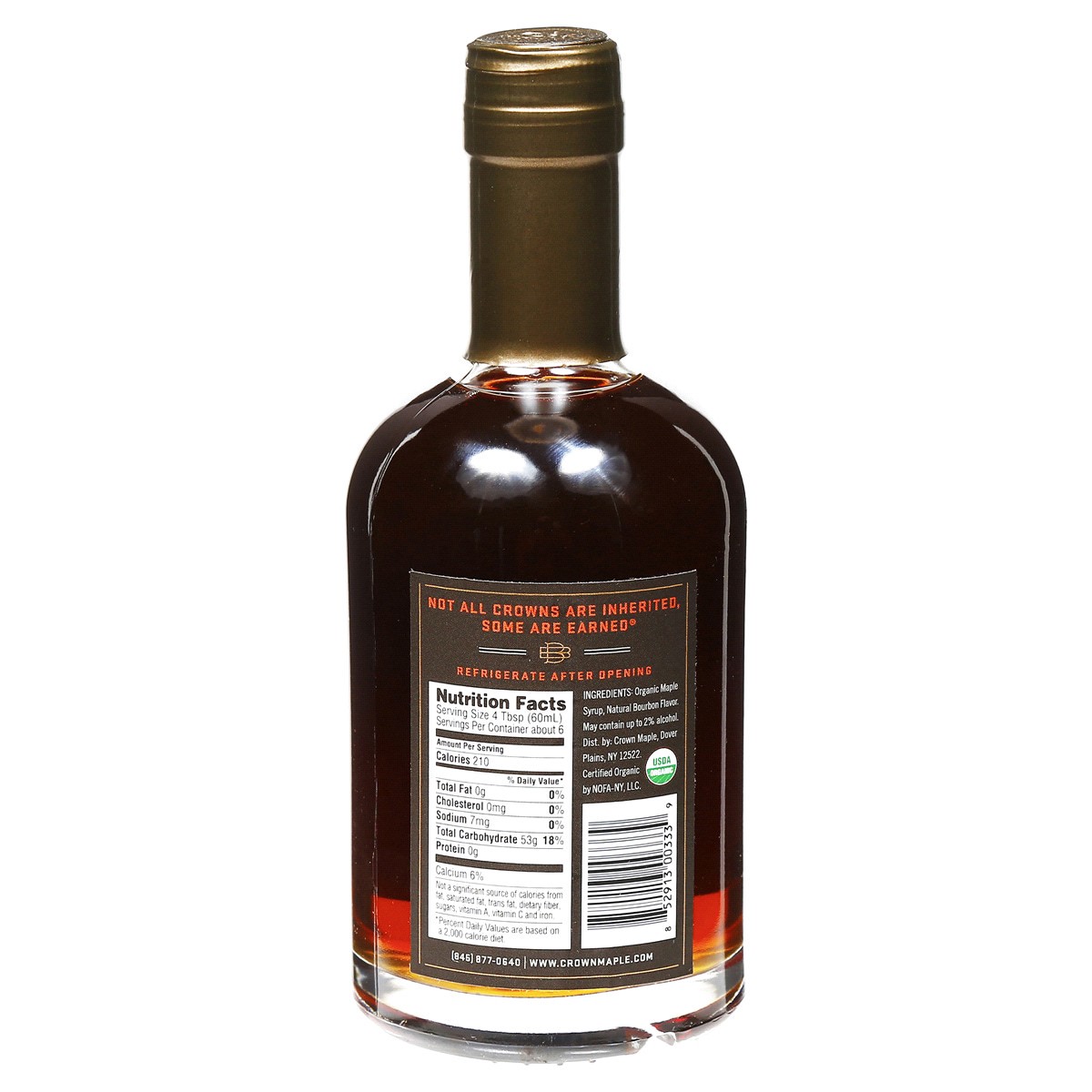 slide 2 of 2, Crown Bourbon Barrel Aged Maple Syrup 375 ml, 375 ml