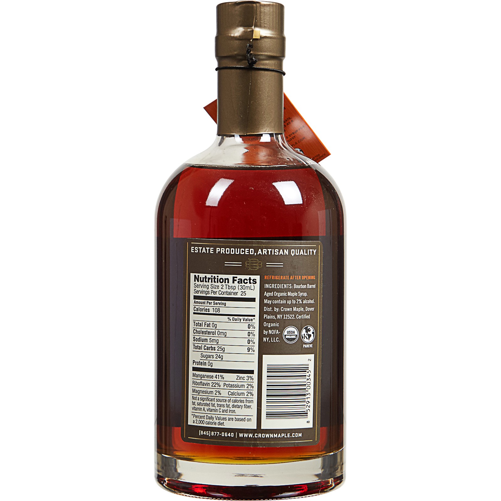 slide 2 of 2, Crown Maple Organic Bourbon-Barrel Syrup, 