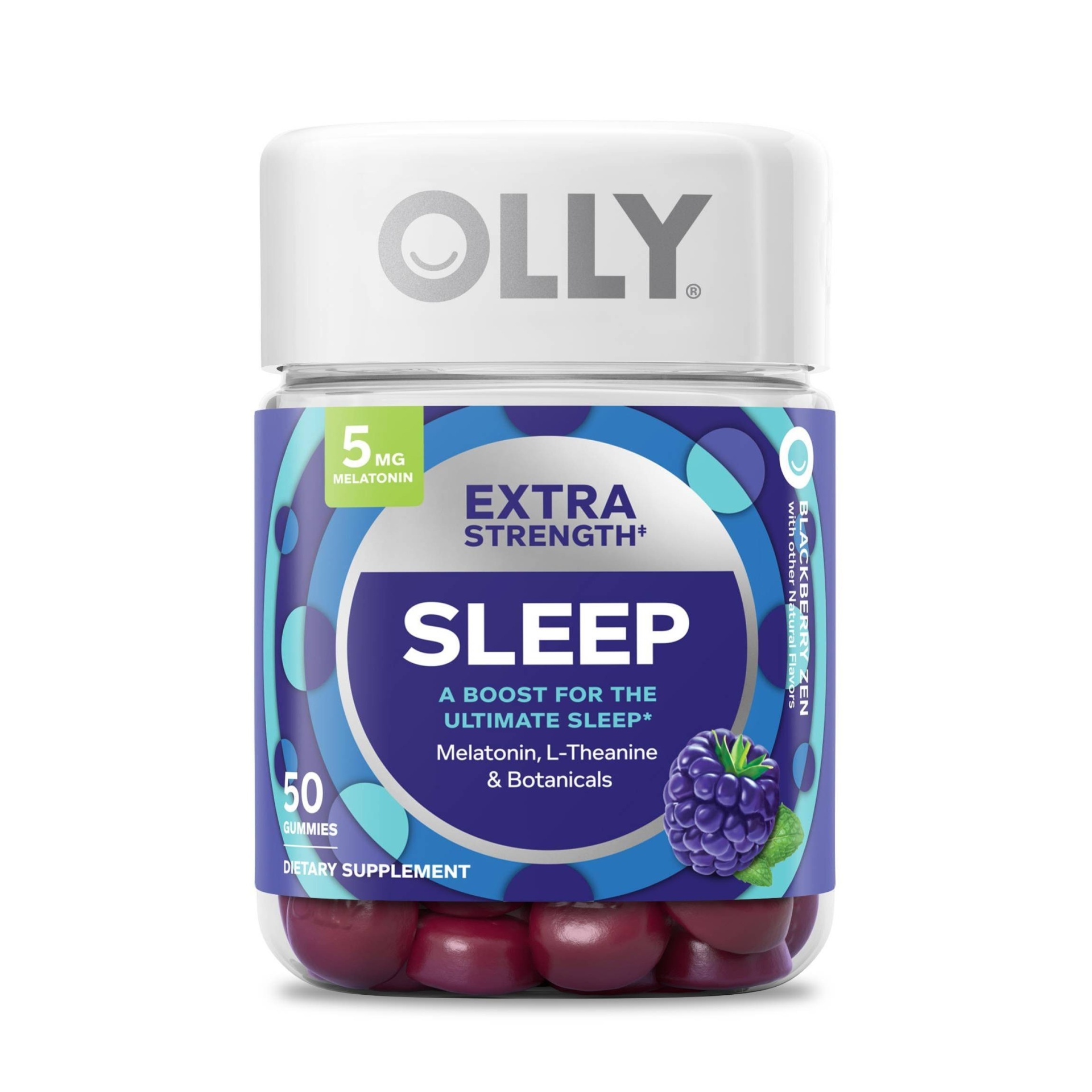 slide 1 of 4, OLLY Extra Strength Sleep Gummies - Blackberry Mint, 50 ct