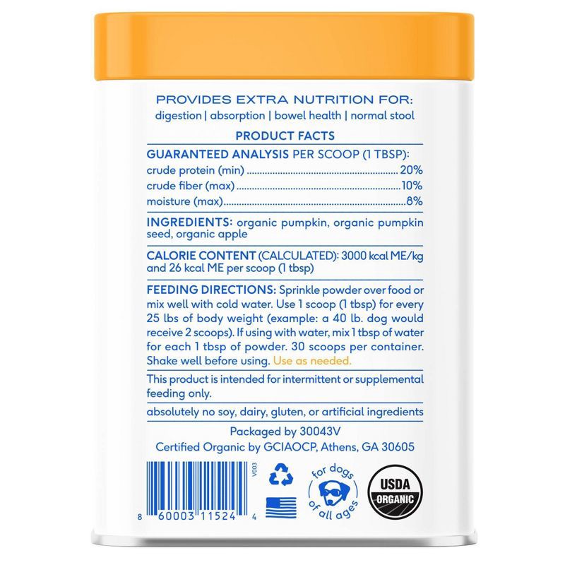 slide 2 of 7, Native Pet Pumpkin Supplement Powder for Dogs - 8oz, 8 oz