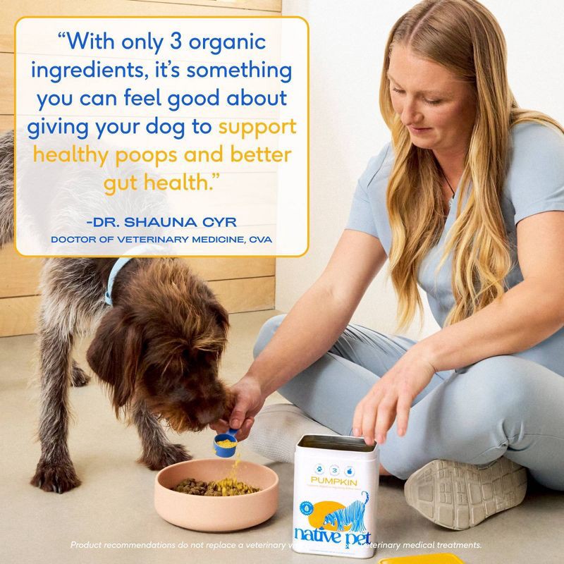 slide 5 of 7, Native Pet Pumpkin Supplement Powder for Dogs - 8oz, 8 oz