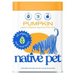 Native Pet Pumpkin Supplement Powder for Dogs - 8oz