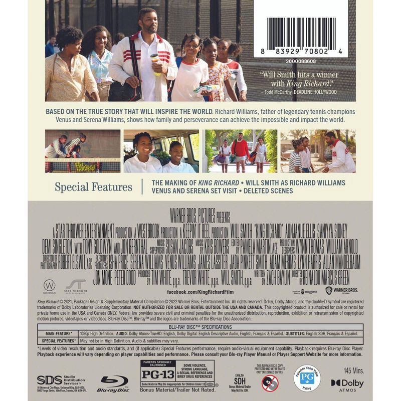 slide 3 of 3, Warner Home Video King Richard (Blu-ray), 1 ct