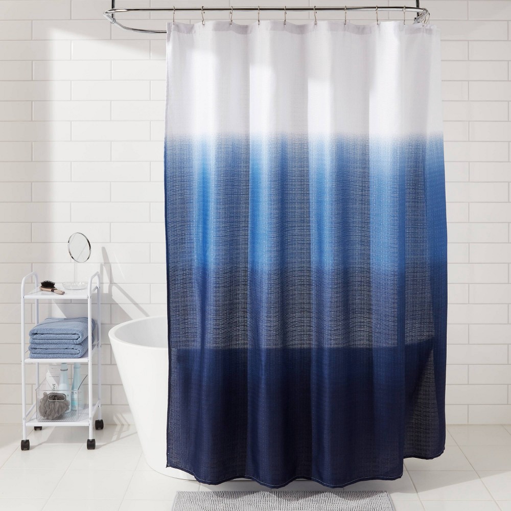 slide 2 of 4, Dip Dye Shower Curtain Blue - Room Essentials, 1 ct