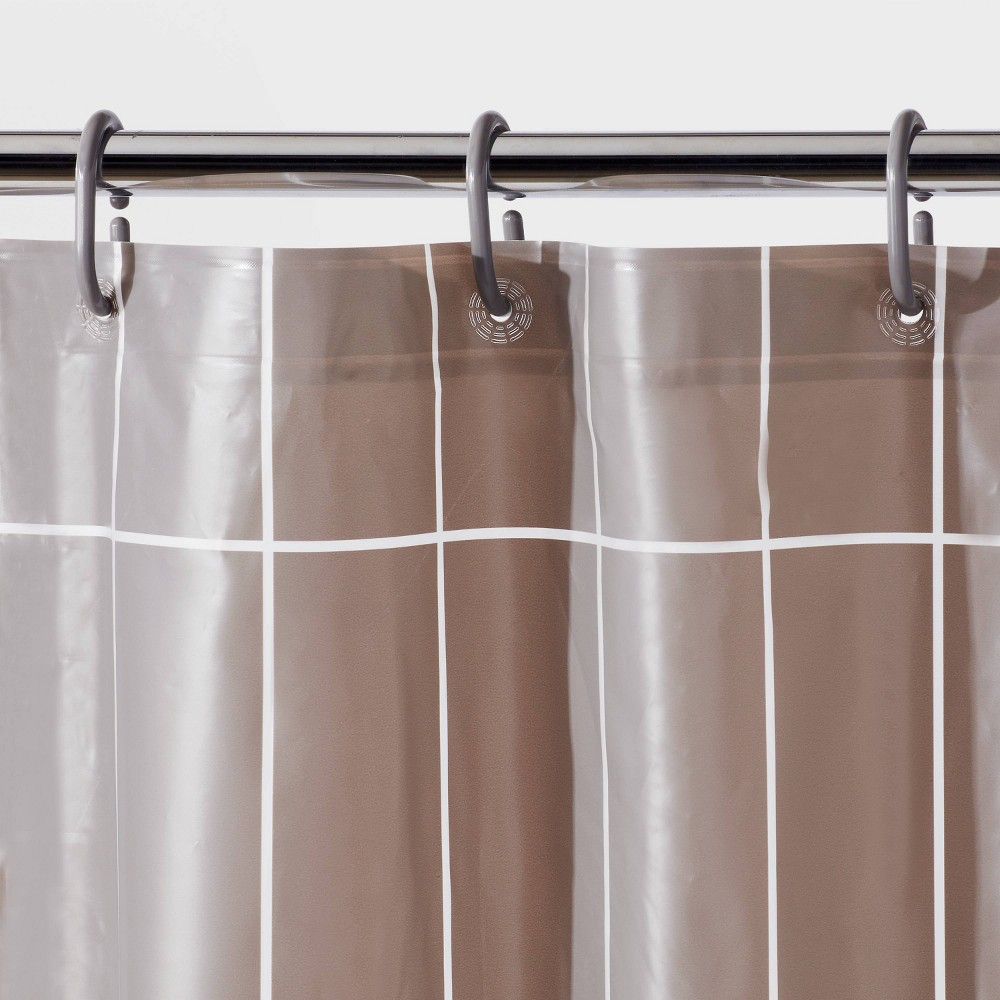 slide 3 of 6, PEVA Bundle Shower Curtain Matte Gray - Room Essentials, 1 ct