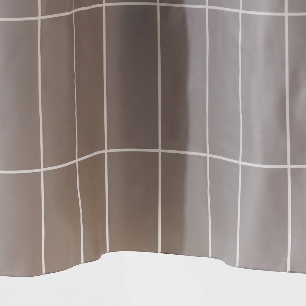 slide 4 of 6, PEVA Bundle Shower Curtain Matte Gray - Room Essentials, 1 ct