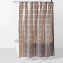 PEVA Bundle Shower Curtain Matte Gray - Room Essentials™