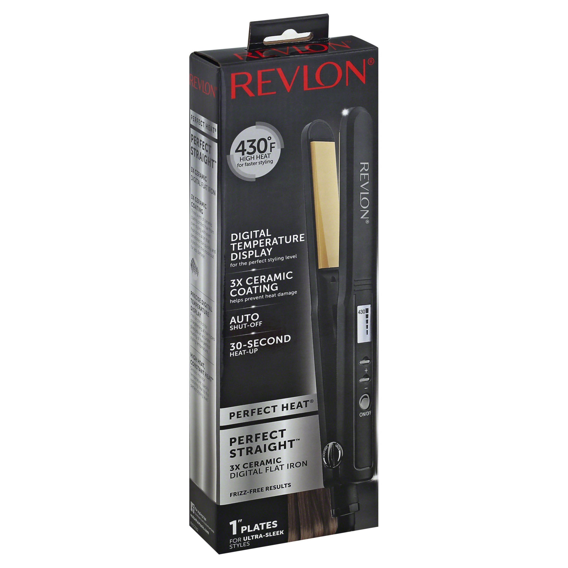 slide 1 of 5, Revlon Perfect Heat Digital Flat Iron 1, 1 ct