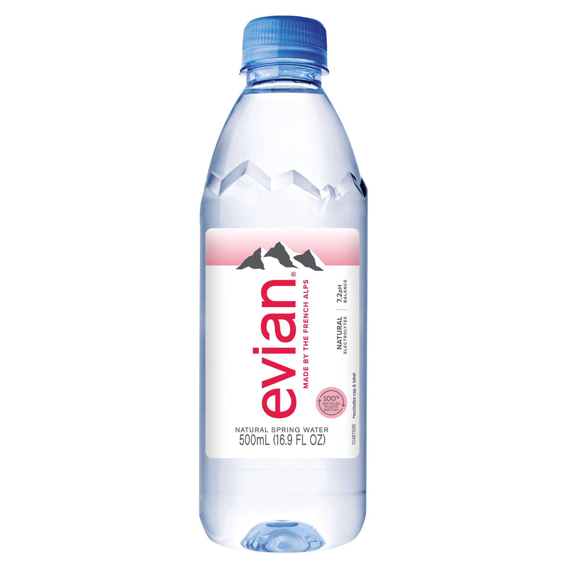 slide 1 of 5, Evian Natural Spring Water, 500 ML (16.9 fl oz) bottle, 1 ct