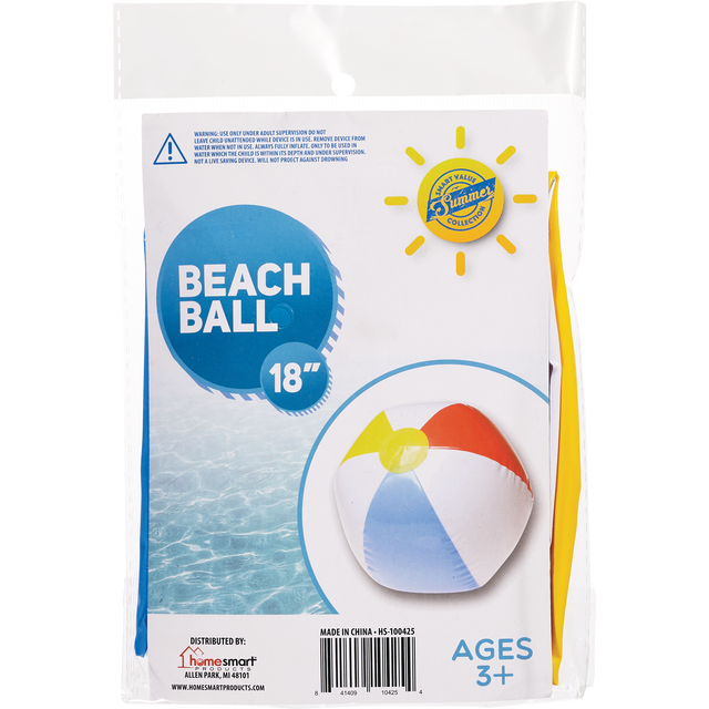 slide 1 of 1, smart value Splash 18 In Beach Ball, 1 ct