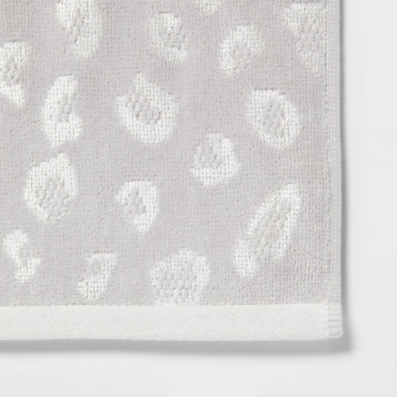 slide 3 of 4, 16"x27" Leopard Reversible Hand Towel Gray - Threshold™, 1 ct