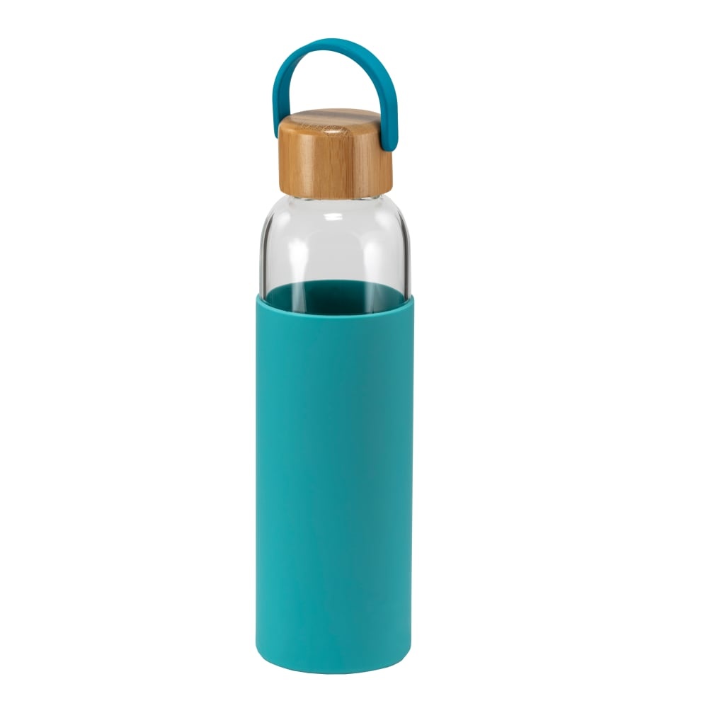 slide 1 of 1, Hd Designs Outdoors Glass Bottle With Bamboo Lid - Aquarelle, 17 oz