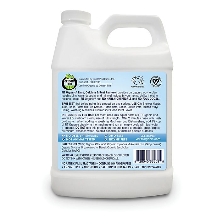 slide 2 of 2, Fit Organic Lime, Calcium & Rust Remover, Concentrated, 32 fl oz