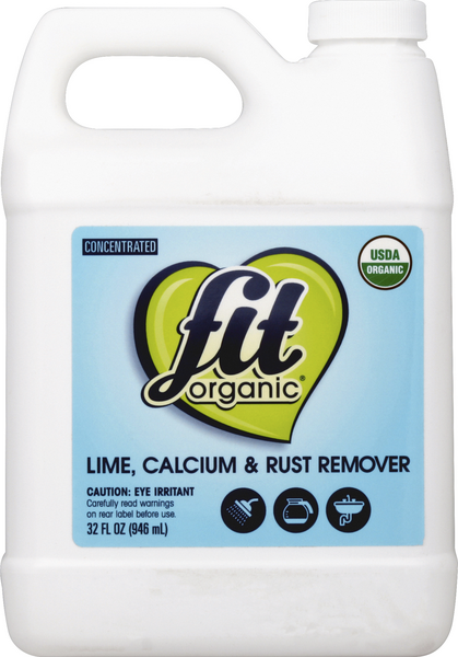 slide 1 of 2, Fit Organic Lime, Calcium & Rust Remover, Concentrated, 32 fl oz