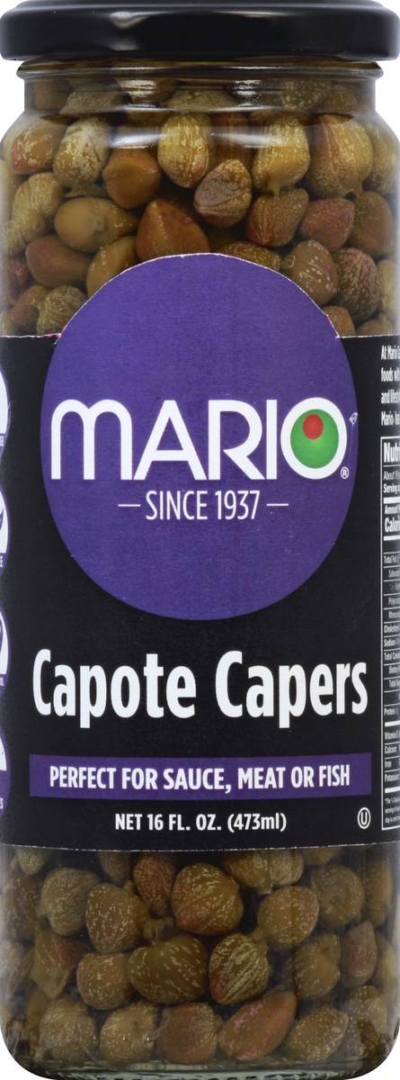 slide 3 of 6, Mario Capers 16 oz, 16 oz