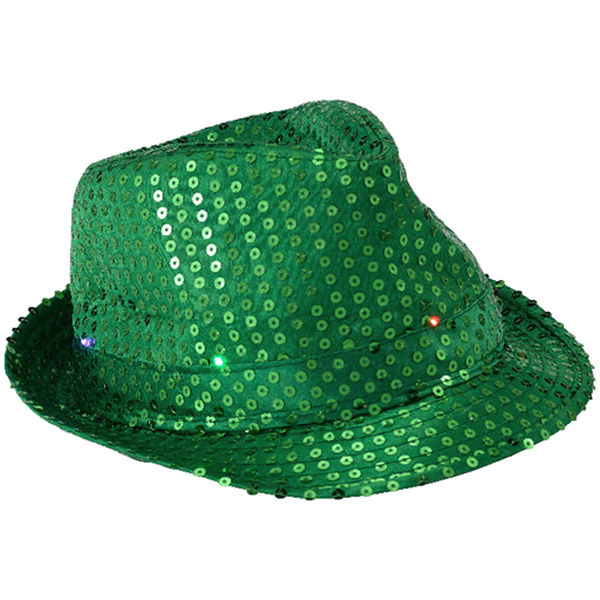 slide 1 of 1, Meijer St. Patrick's Day Light Up Fedora Hat, 1 ct