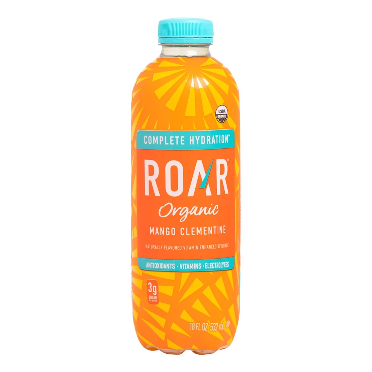 slide 1 of 12, ROAR Roar Organic Mango Clementine Hydration Beverage, 18 fl oz