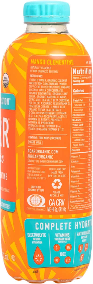 slide 5 of 12, ROAR Roar Organic Mango Clementine Hydration Beverage, 18 fl oz