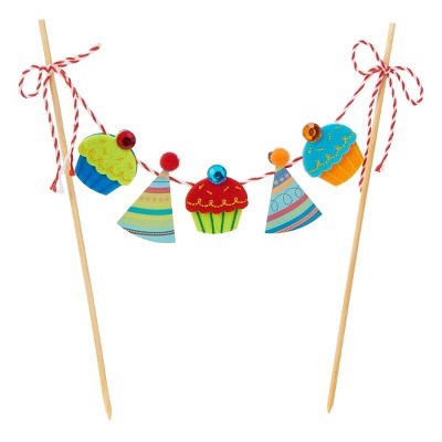 slide 1 of 1, Papyrus Cupcakes & Hats Cake Topper, 1 ct