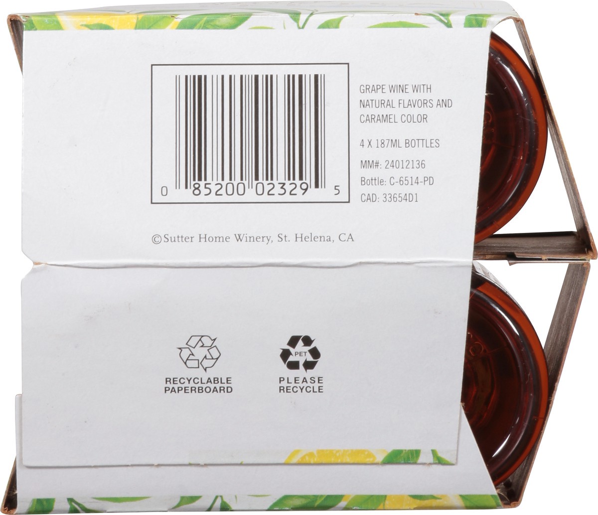 slide 5 of 9, Sutter Home Sweet Tea Wine Cocktail 4 - 187 ml Bottles, 4 ct; 187 ml