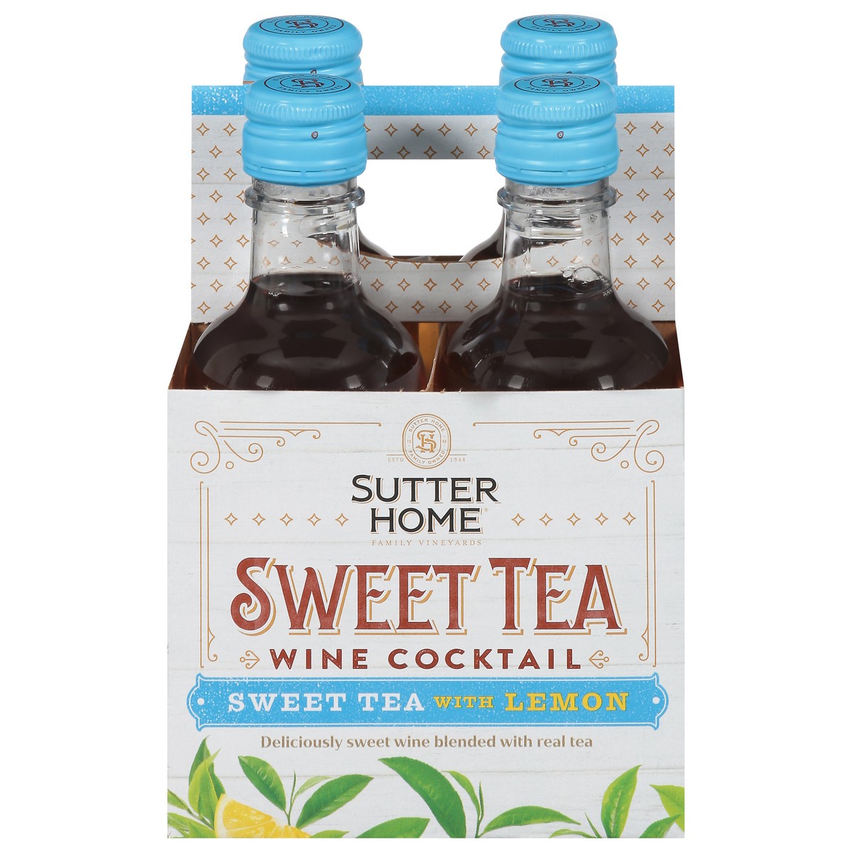 slide 1 of 9, Sutter Home Sweet Tea Wine Cocktail 4 - 187 ml Bottles, 4 ct; 187 ml