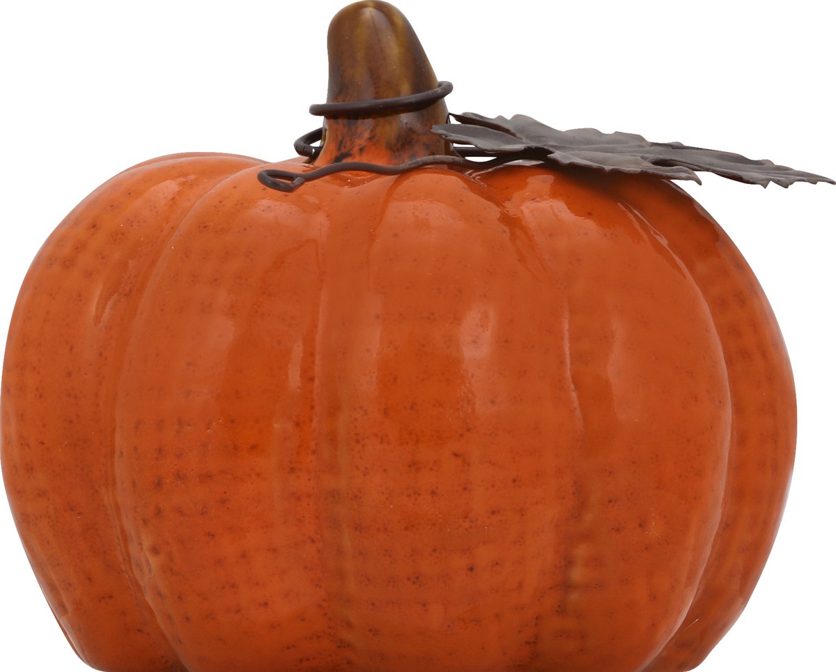 slide 4 of 4, Creative Designs Seasonal Essentials Ceramic Pumpkin, 1 ct