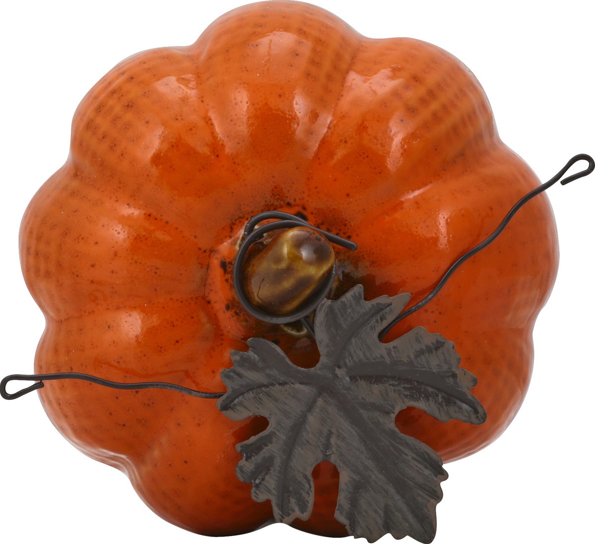 slide 3 of 4, Creative Designs Seasonal Essentials Ceramic Pumpkin, 1 ct