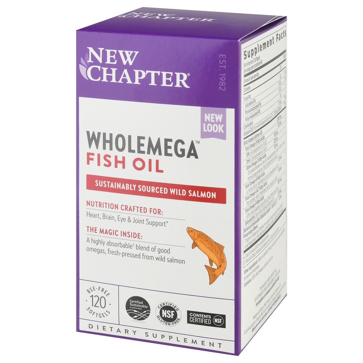 slide 5 of 9, New Chapter Wholemega Fish Oil, 120 ct