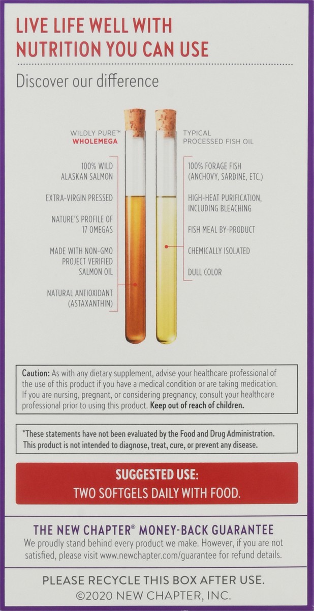 slide 2 of 9, New Chapter Wholemega Fish Oil, 120 ct