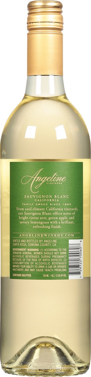 slide 9 of 9, Angeline Vineyards California Reserve Sauvignon Blanc 750 ml, 750 ml