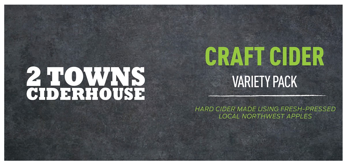 slide 6 of 6, 2 Towns Ciderhouse Variety Pack 12-12 Oz Cans, 12 ct; 12 oz