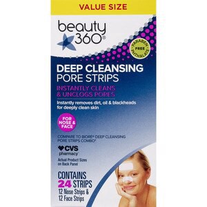 slide 1 of 1, Beauty 360 Deep Cleansing Pore Strips, 24Ct, 1 ct