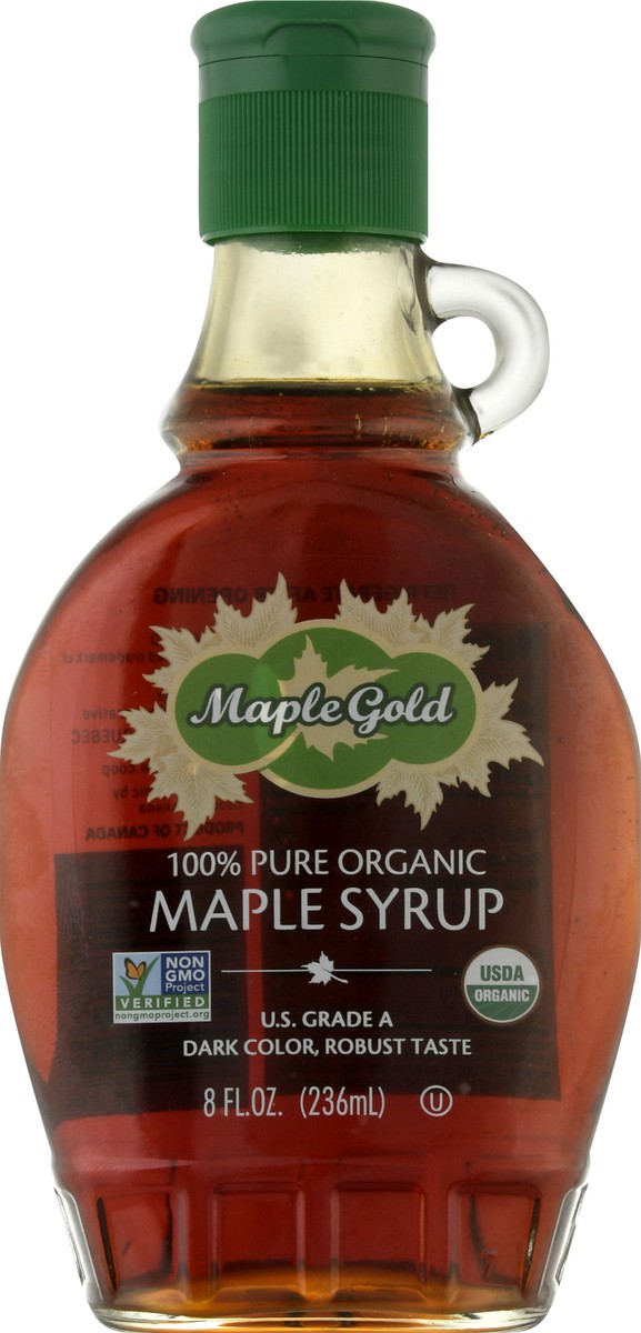 slide 3 of 13, Maple Gold Organic 100% Pure Maple Syrup 8 oz, 