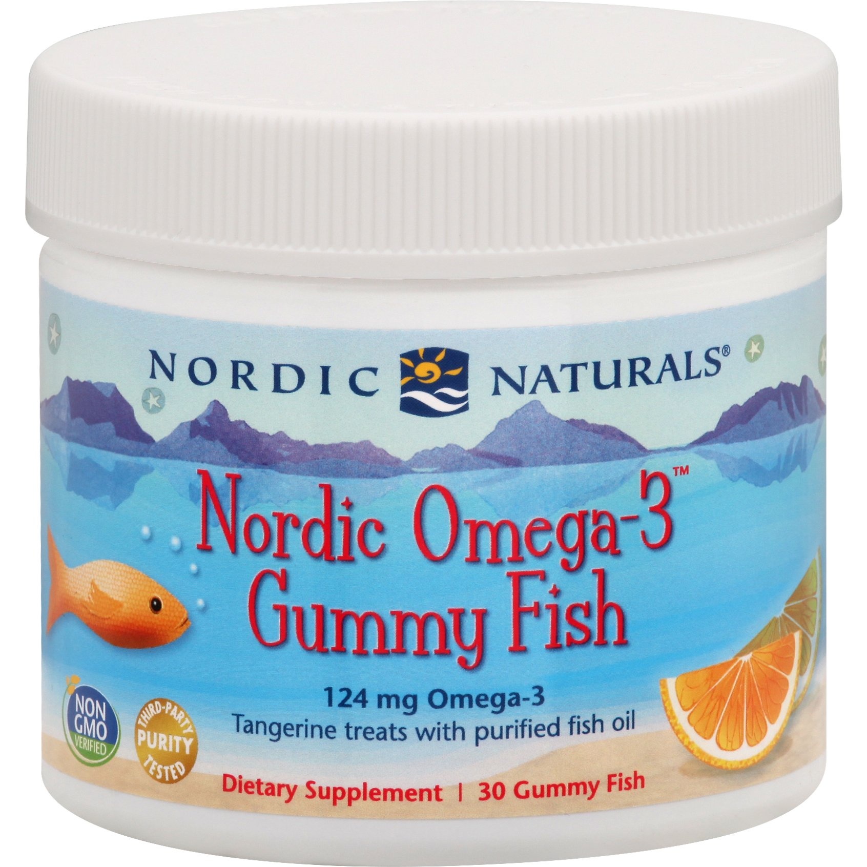 Nordic Naturals Nordic Omega3 Fishies Tangerine Treats Fish Shaped