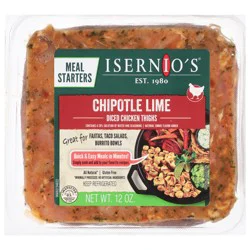 Isernio's Diced Chipotle Lime Chicken Thighs 12 oz
