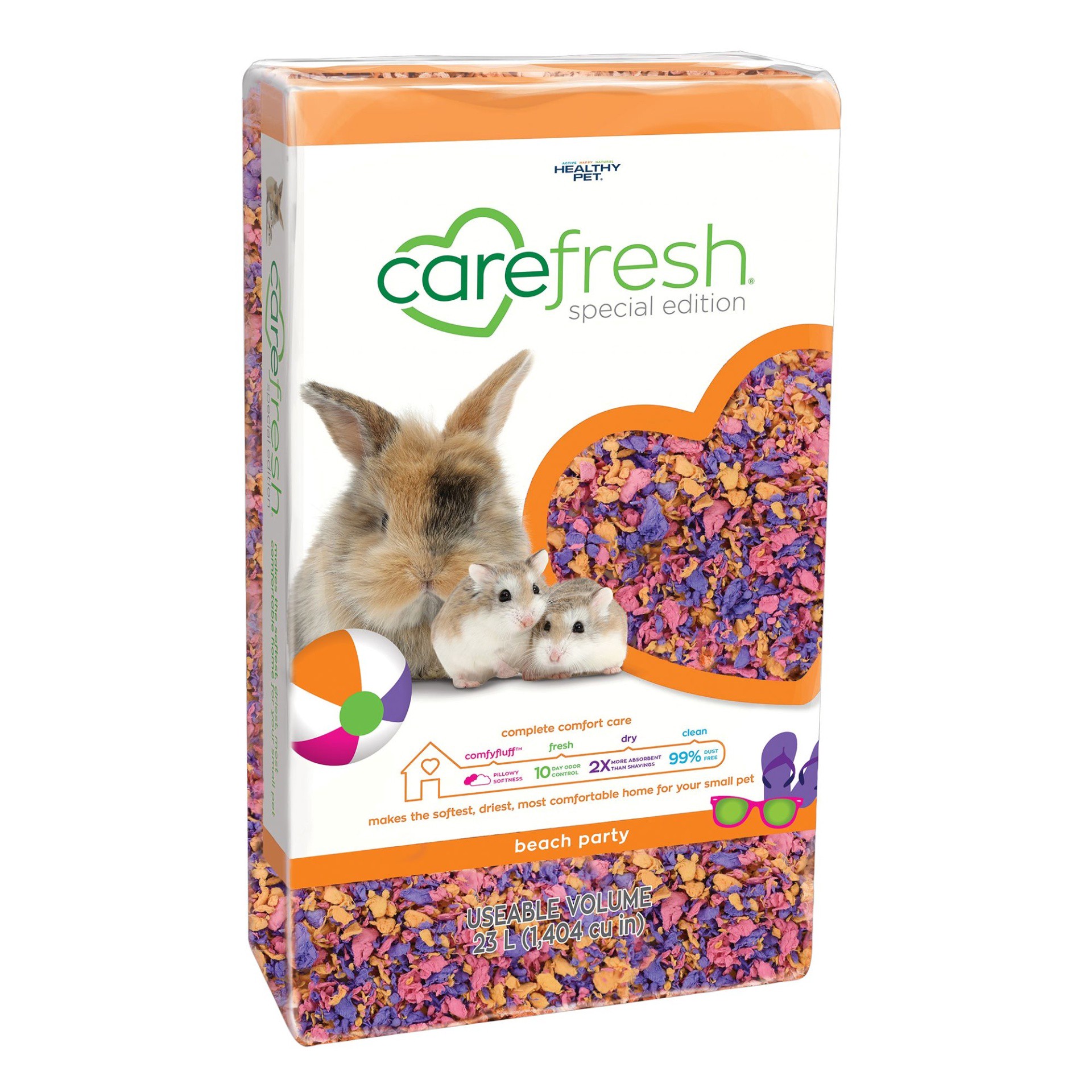 slide 1 of 1, carefresh Special Edition Small Pet Bedding - Beach Party, 23 liter