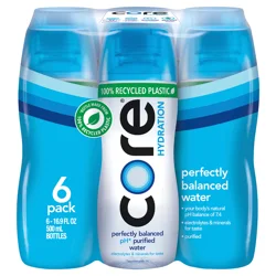 Core Hydration 6 Pack Perfectly Balanced Water 6-16.9 fl oz Bottles