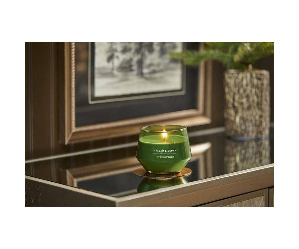 slide 5 of 5, 10oz Balsam & Cedar Studio Collection Glass Candle - Yankee Candle, 10 oz